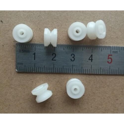6pcs 9mm*6.5mm*2 rubber retractor press belt pulley deck audio pressure recorder press cassette deck pinch roller tape Card Seat