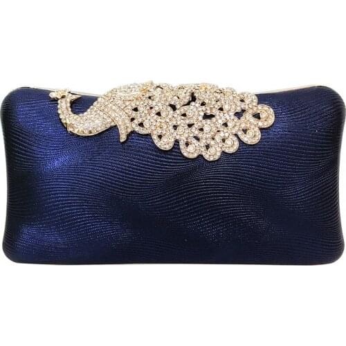 DAIWEI New Womens Crystals / Glitter PU Bag Ladies Evening Party Small Clutch Bag eveningbag Bridal Purse Handbag Solid Color