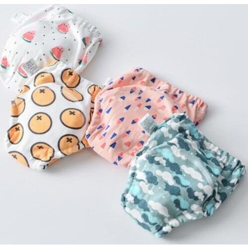 Baby Cotton Diapers Reusable Training Pants Panties Cloth Nappies Changing Washable Waterproof Infants Children Pants Underwear