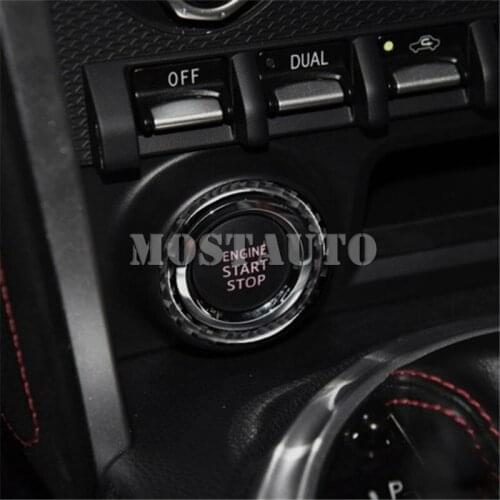 For Subaru BRZ Carbon Fiber Console Start Engine Stop Button Cover2012-2018 2pcs Car Accessories Interior Car Decor Car Trim