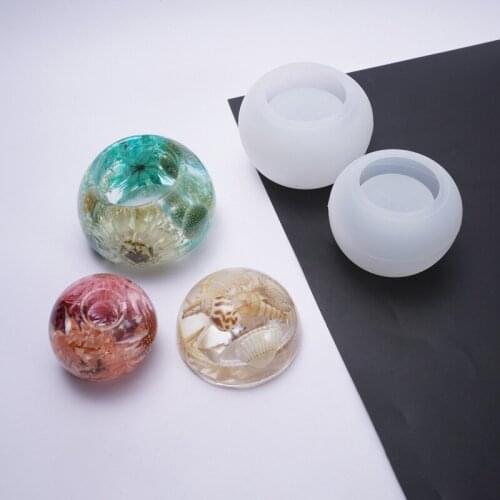 Flexible Arc Round Pot Shape Pen Storage Box Molds Silicone DIY Handcraft UV Epoxy Resin Tray Coaster Casting Moulds