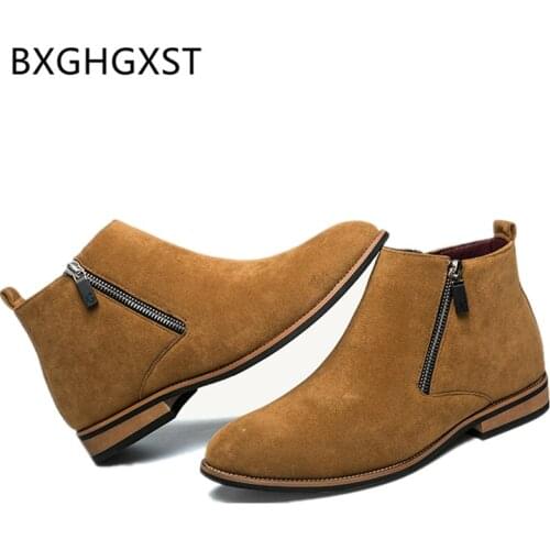 Coiffeur classic shoes mens dress boots 2020 italian ankle boots men office shoes designer brand black shoes mens boots casual