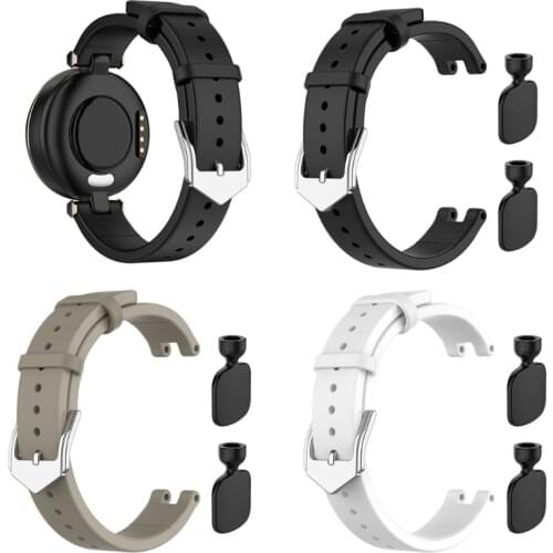 Leather Strap Wristband Strap Watch Band for -Garmin LilY Smart Wristband Sport 95AF