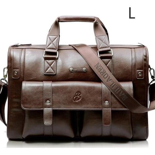 Mens Large Laptop Travel Bags Hot Men Leather Black Briefcase Business Handbag Messenger Bags Male Vintage Shoulder Bag