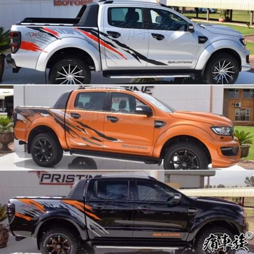 For Ford Ranger car stickers pull flowers Rangers pickups modified car front sides Raptor F150 Stickers