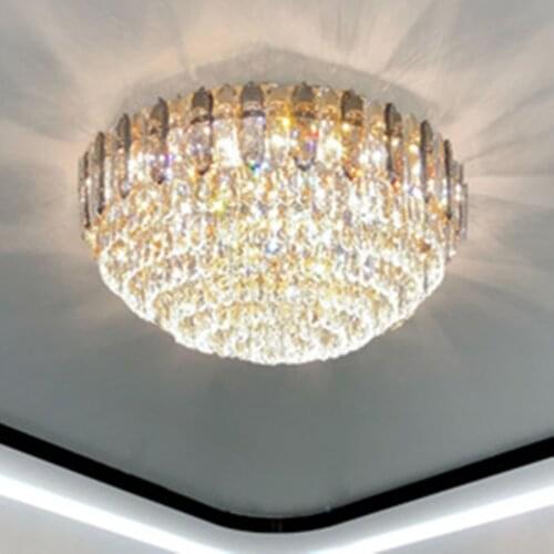 Nordic Creative K9 Crystal LED Ceiling Lamp Modern Minimalist Light Luxury Home Decor Ceiling Lights for Living Room Bedroom