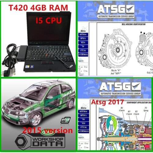 2020 for Lenovo T420 I5 CPU 4GB laptop with newest version Auto-data 3.45 software Vivid 2015 Atsg 2017 for most European cars