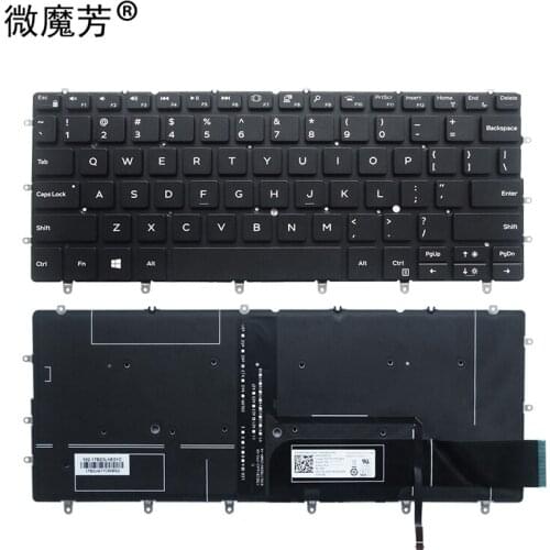 NEW English keyboard For DELL XPS 13 9370 13-9370 13-9370-D1705S 9317 13-9380 laptop keyboard US BLACK notebook keyboard