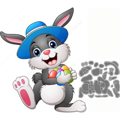 New Metal Cutting Dies Easter Egg Easter bunny Cute Rubbit Stencils For Making Scrapbooking Album Paper Cards Embossing Cut Die