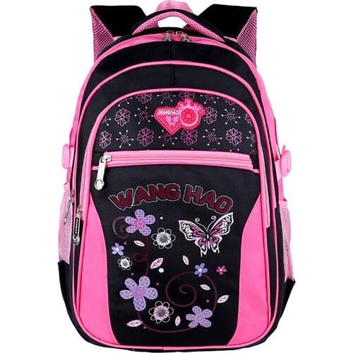 Primary Orthopedic School Backpack for Girls Fashion flower School Bag Children Lovely Bookbag kids Schoolbag mochila escolar