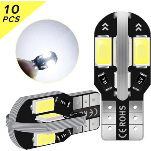 A pack Canbus T10 W5W LED Bulb Car Interior Lighting for Geely Emgrand EC7 X7 MK 7 Citroen C1 C3 C5 X7 C4 Picasso LED Lights 12V