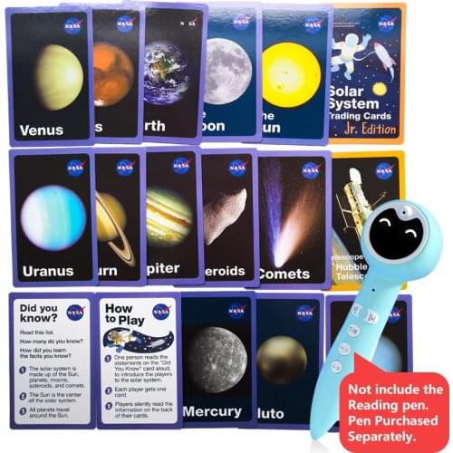 Space Solar System Star Poster & Flash Cards English Learning Word Card Montessori Early Educational Toys For Children Game
