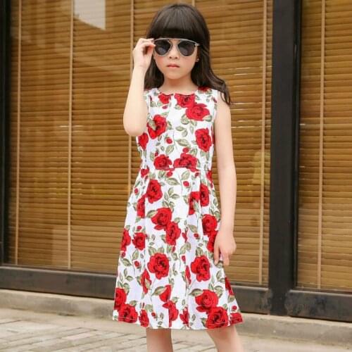 Princess Party Dresses For Girls Wedding Dresses Floral Print Kids Prom Dresses Summer 2017 Sundress 3 6 8 10 11 Years Vestidos