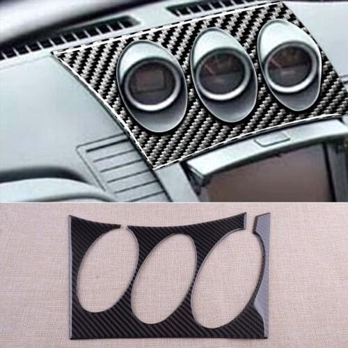 Interior Radio Air Condition Console Cover Trim Frame Carbon Fiber Black Fit for Nissan 350Z 2003 2004 2005 2006 2007-2009