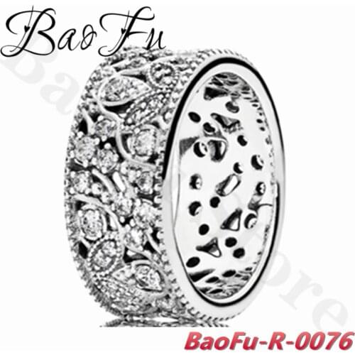 BaoFu 925 Sterling Silver Ring European and American Style Luxury Ring Suitable for Gifting Original Ladies Jewelry