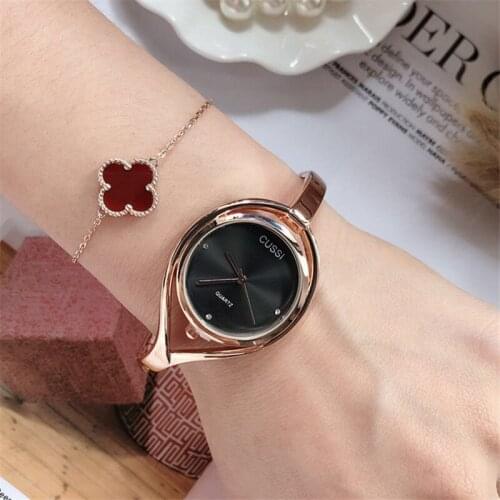 Luxury Brand Cussi Womens Bracelet Watches Rose Gold Ladies Watch Fashion Quartz Wristwatch Relogio Feminino Reloj Mujer Clock