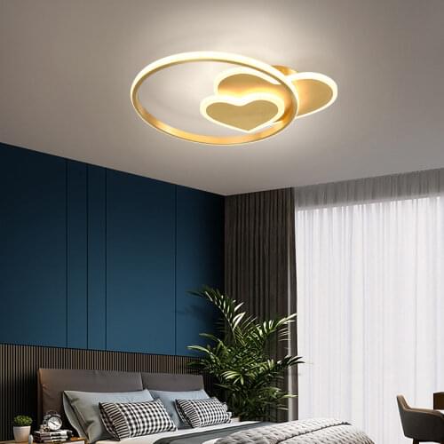 Heart-shaped Led Ceiling Lamp Living Room Lamp Simple Lamp Bedroom Lamp Light Luxury Nordic Smart Lamps