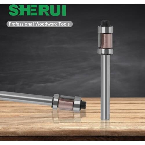 Technical grade 1Pc 6mm Shank Template/Trim Router Bit, Routing Cutters. Features: top & bottom ball bearings Woodworking Tool