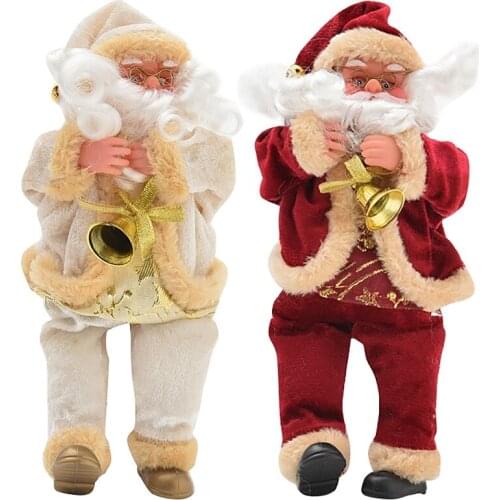 Goods Sitting Santa Claus Doll Home Furnishing Christmas Gift Flannel Toys Xmas Table Decor Decorations