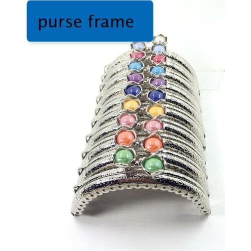 8.5cm women DIY silver color knurling purse frame coin bag making metal clasp colorful kiss candy buckle 10pcs/lot