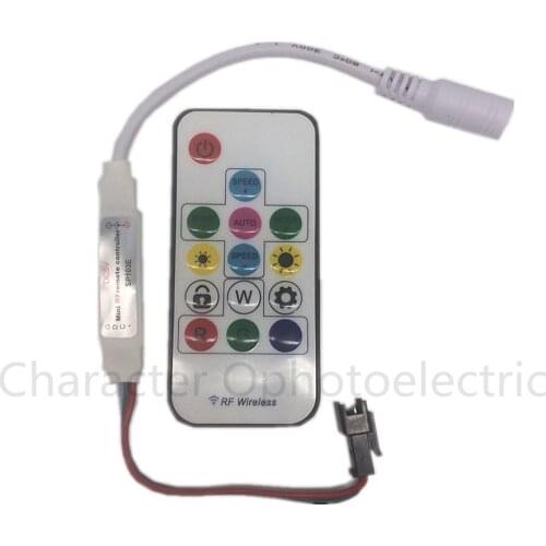 1 pcs SP103E DC5V/12v WS2801 WS2812B DC12V 2811 Mini Digital RGB LED Strip Controller 14Key RF Wireless Remote 2048Pixels LED