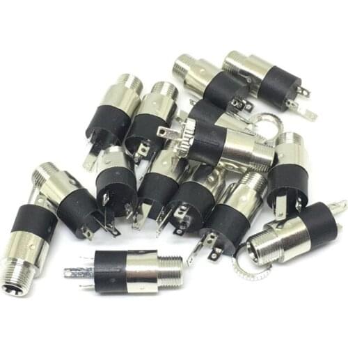 10PCS/LOT PJ392 3.5mm Stereo Female Sockect Jack with Screw 3.5 Audio Headphone Connector PJ-392