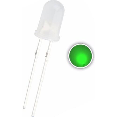 1000PCS 5MM Green DIP LED DIFFUSED 525NM 20mA Ultra Bright Lamp Light Beads FREE SHIPPING