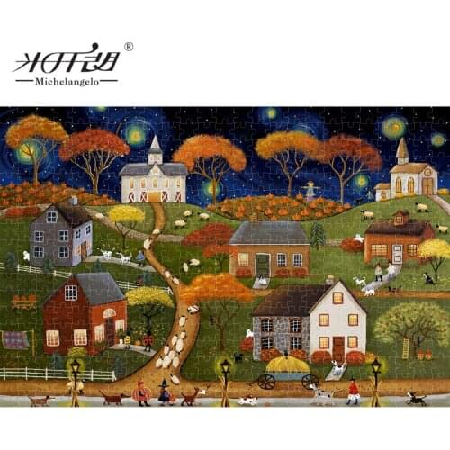 1000 Pieces Jigsaws Picture Puzzles Paper Assembling Toys Pattern Wooden Puzzle For Kids Juegos De Mesa Educational Toys BK50CR