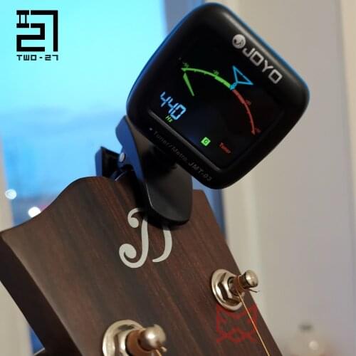 2-IN-1 Tuner Metronome Mic Clip Lock on Acoustic Guitar Bass Ukulele Violin Chromatic Portable Digital Guitarguitar Metro.JMT-03