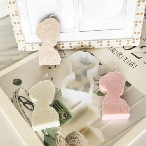 3D Silicone Portrait Mold Aromatherapy Candle Plaster DIY Candle Making Mold Household Cake Moulds 3D Silicone Candle Molds