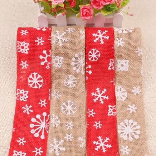 5*20cm Linen Chair Sashes Christmas Chair Bows Wedding Party Event Xmas Banquet Decor Decoration Home Textile