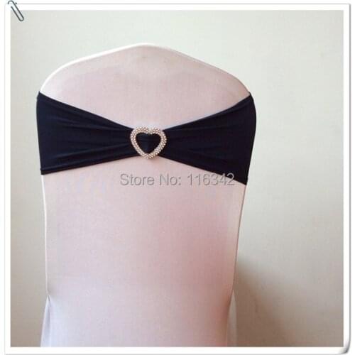 50pcs Navy Blue Lycra sash & Spandex Chair Bands With Heart Buckle & Wedding Chair Cover Sash FREE SHIPPING MARIOUS