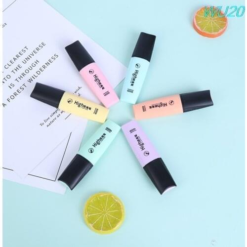 6 Colors Mini Colorful Highlighters Pastel Markers Single Text Focus Marker Pens for School Office