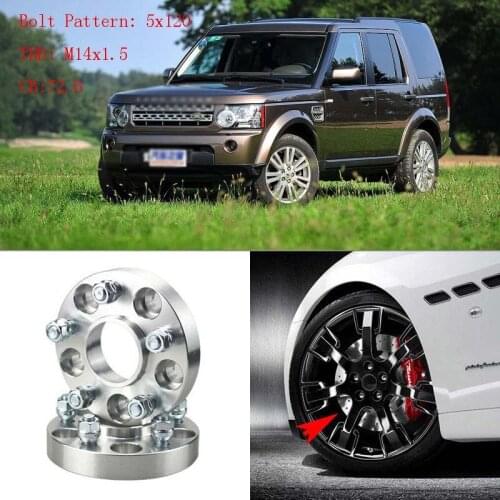 4pcs 1" Wheel Spacers Adapters 5 Lug 5x4.7"/5x120-14x1.5 Studs For Land Rover Discovery 3 2005