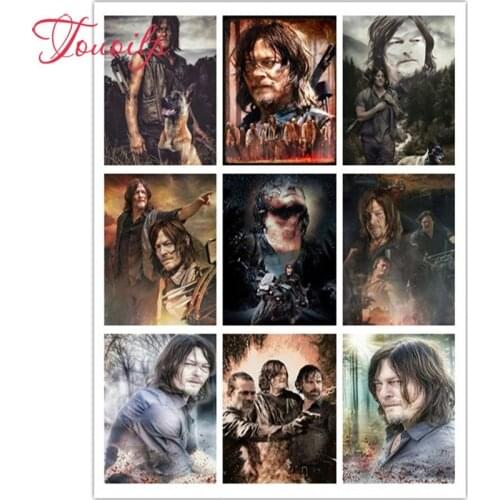 TOUOILP diy Diamond Embroidered Full Drill The Walking Dead Diamond Painting Cross Stitch Soccer Birthday Party Decorations Kids