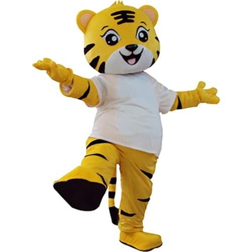 Free Shipping Tiger Mascot Costume Animal Cartoon Fancy Dress Adult Size