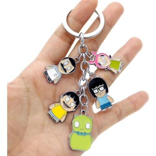 Bobs Burgers 3cm keychain Metal Pendant Figure toy