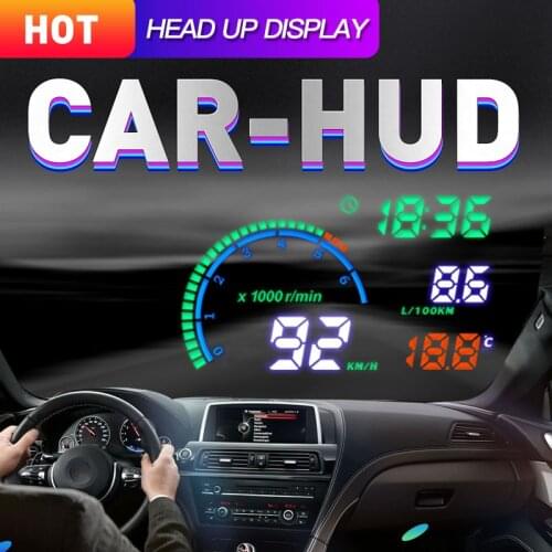 I9 5.5 Inch Hud Head-Up OBD2 Display Car Universal Speeding Warning Windshield Projector Alarm System Fuel Consumption Data