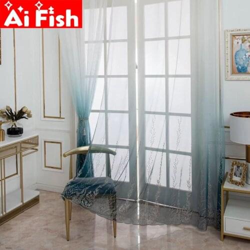 European-Style Purple Embroidery Lace Embroidery Tulle Curtain Bedroom Balcony Romantic Decoration Bay Window Screen X002-3