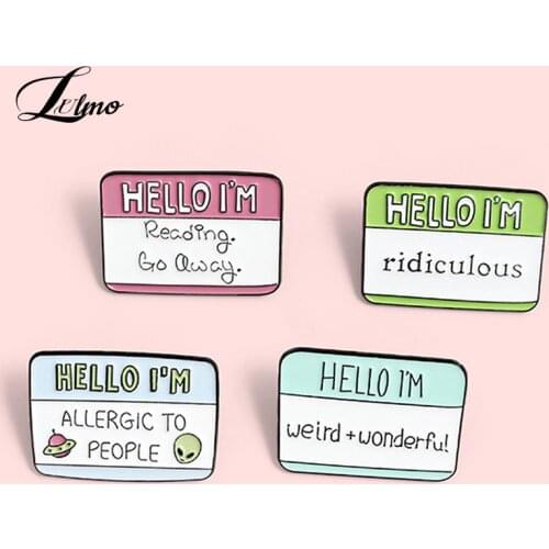 Fun Dialogue Quote Enamel Pins Custom Humor Brooches Bag Clothes Lapel Pin Label Badge Cartoon Jewelry Gift Friends