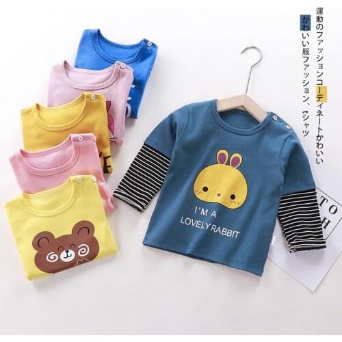 Baby Girl Clothes T-shirt Autumn Baby Long Sleeve Tee Tops Soft 1-6 Years Kids Boy Casual Cute Bottoming Shirt Cotton Outfits
