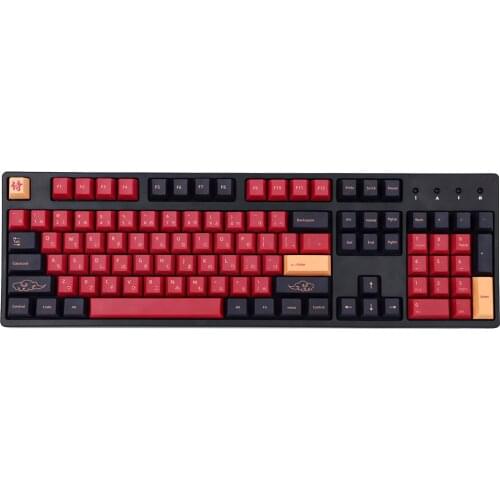 GMK-KEY Red Samurai Cherry Profile PBT Keycap Dye Subbed Japanese Keycaps For Cherry MX Switches dz60 GK6 Mechanical Keyboard