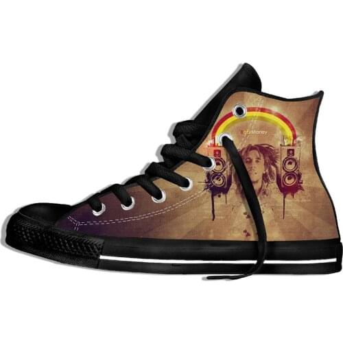 Shoes Men Sneakers Custom Print Bob Marley Images Breathable Outdoor Trainer Sneakers Custom Male Shoes