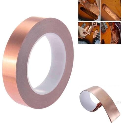 30 Meters Single Side Conductive Copper Foil Tape Strip Adhesive EMI Shielding Heat Resist Tape 15mm Adhesive Tape
