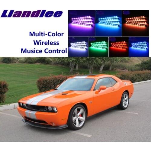 Liandlee Car Neon Color-Changing Light of Atmibient Inside Footwell Light For Dodge Challenger SRT MK3 2008~2015