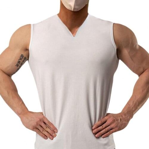 Gym Men Bodybuilding Sleeveless Single Tank-Top Shirt Summer Fitness Vest Tops Streetwear Casual Fashion Men tops All Match Tops