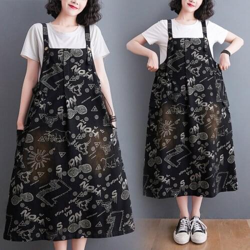 Fashion Dinem Dress 2021 New Arrival Korea Style Street Wear Print Letter Cartoon Girls Chic Summer Dress Women Casual Dress