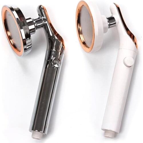 Bathroom 3 Function SPA shower head with switch on/off button High Pressure Bath Head Nozzle Water Saving Shower Washable Filter