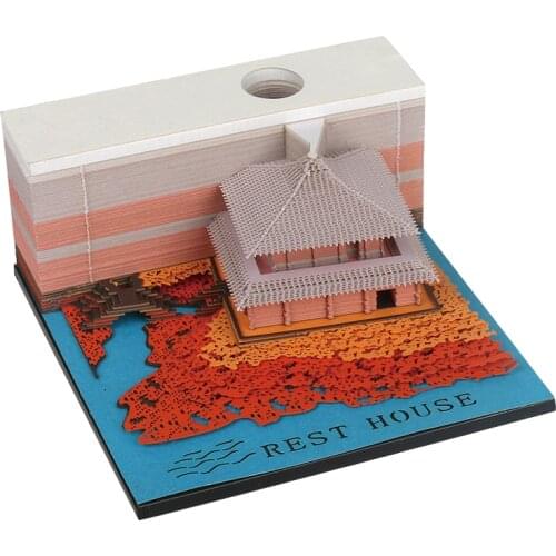 Christmas 160Sheets Omoshiroi Block 3D Memo Pad Diy House Model Diary Stationary Wedding Scrapbook Decorative Material Paper