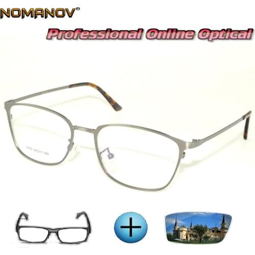 Custom Made Prescription Glasses Optical Photochromic Myopia Reading Glasses Titanium Alloy Comfort Retro Glasses Frame Men Lady